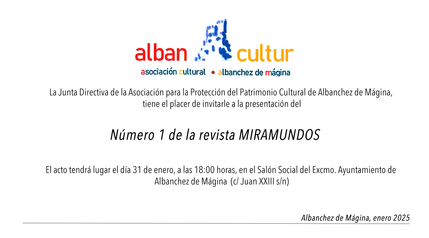 Subvención recibida para revista y diseño de web