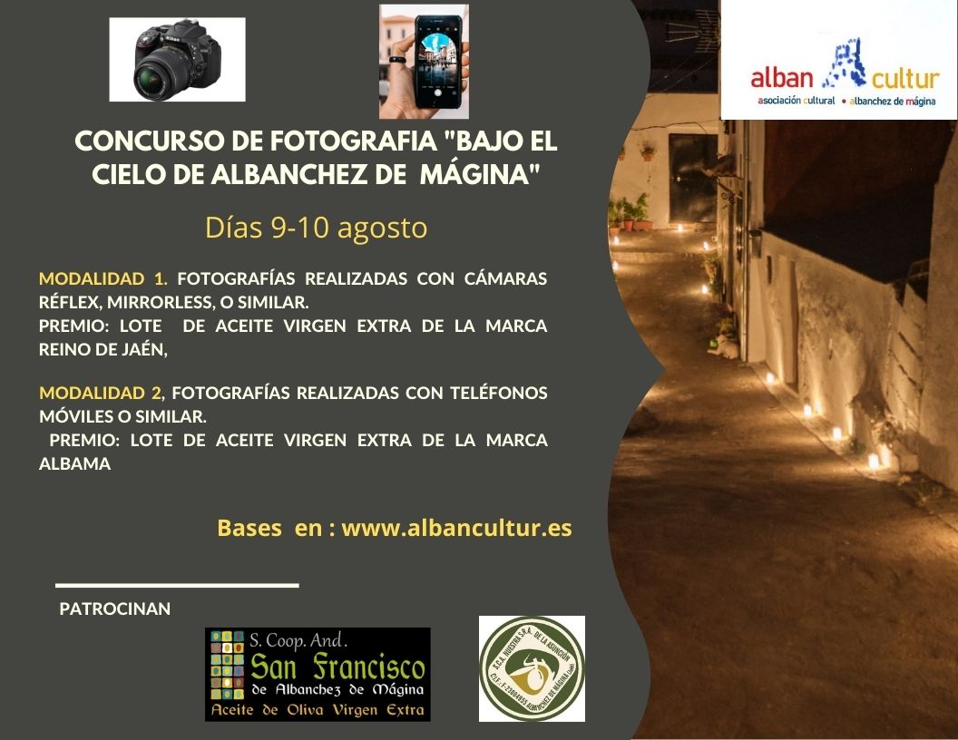 2024-08-05  CONCURSO FOTOGRÁFICO &quot;BAJO EL CIELO DE ALBANCHEZ DE MÁGINA&quot;